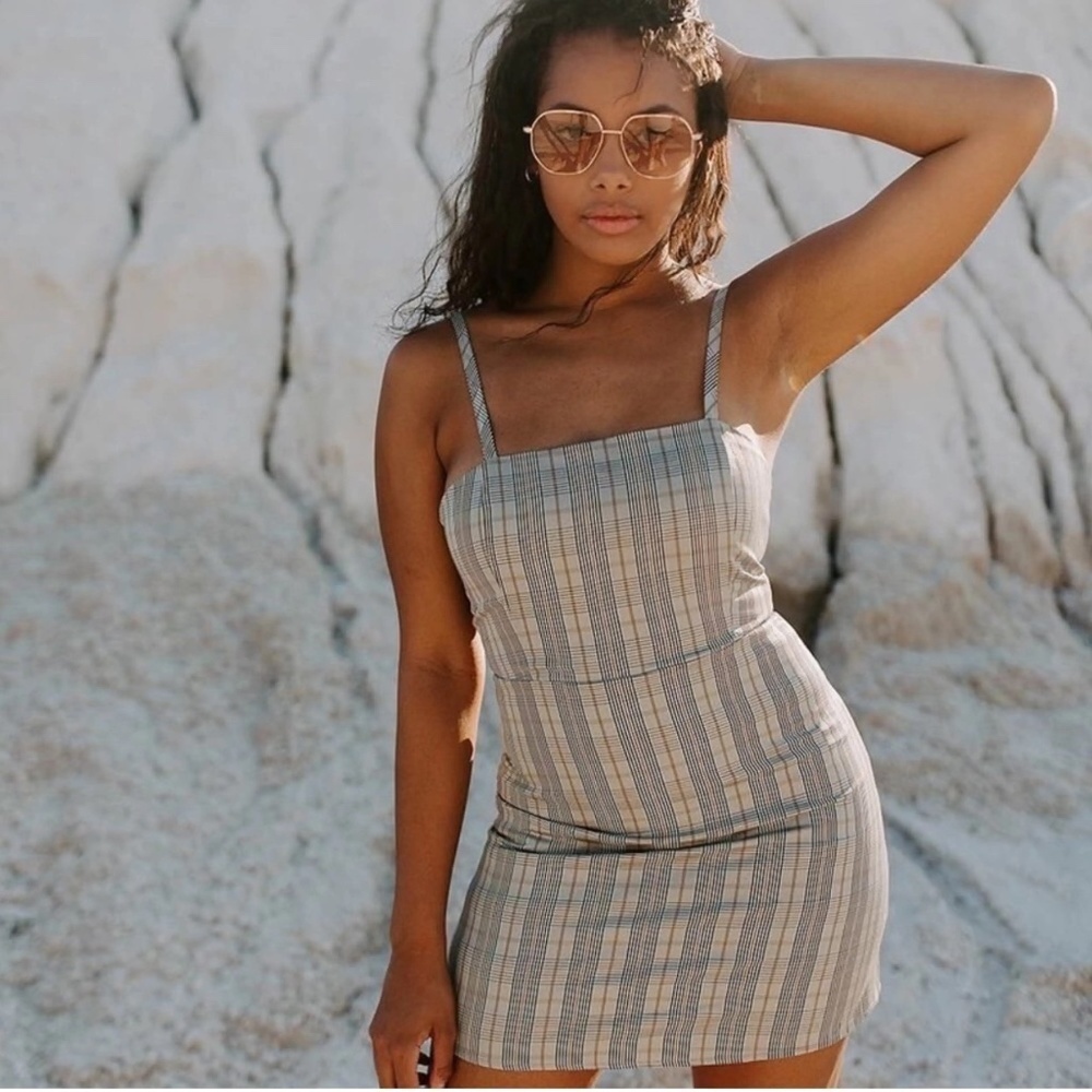 Kittenish Plaid Mini Dress